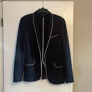 Navy Blazer w/ White Piping Zara Man